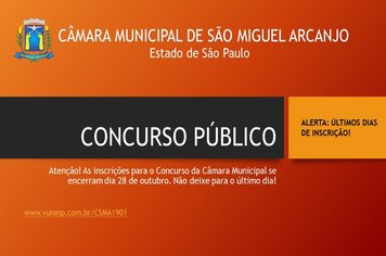 Alerta: últimos dias de inscrição!